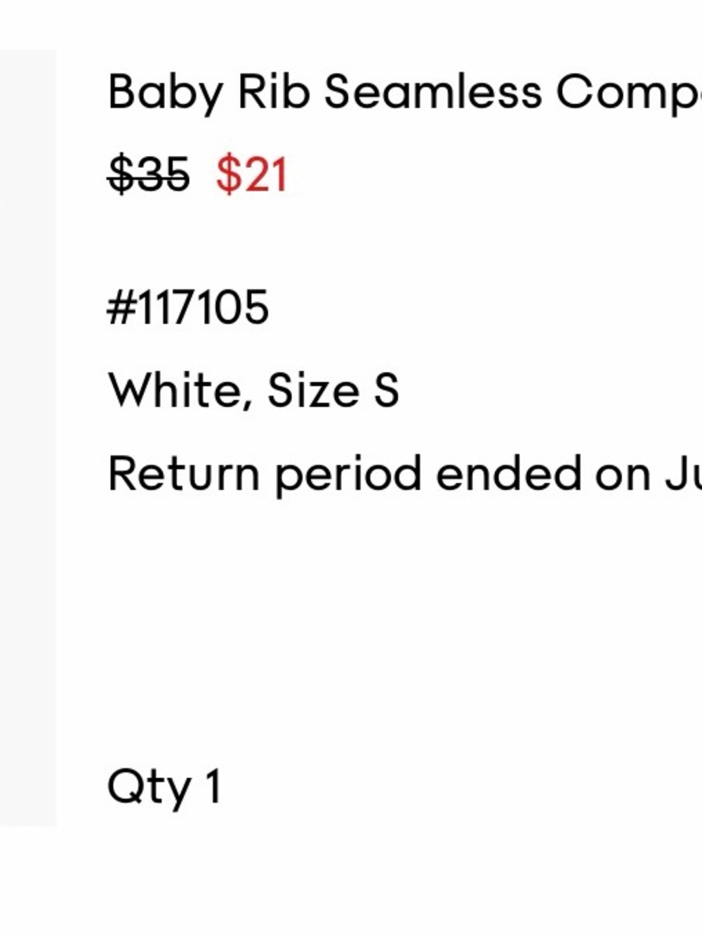 Aritzia White Ribbed Racerback Tank - Picture 7 of 7